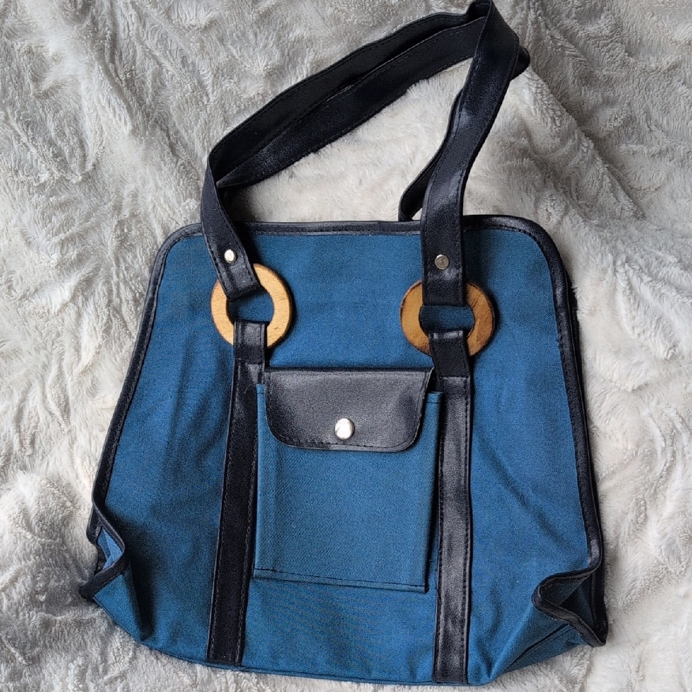 Vintage Blue and Navy Women's Tote Bag